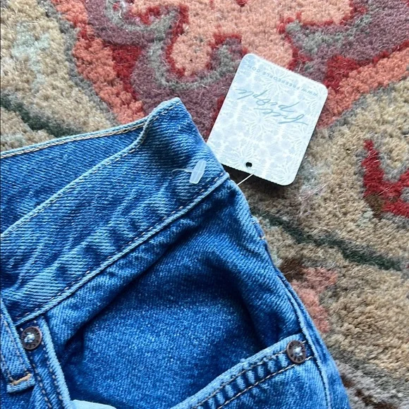 Free People Blue Straight Leg Jeans - Picture 3 of 6